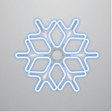 Фигура «Снежинка» из гибкого неона с эффектом тающих сосулек, 60х60 см, цвет свечения синий/белый NEON-NIGHT